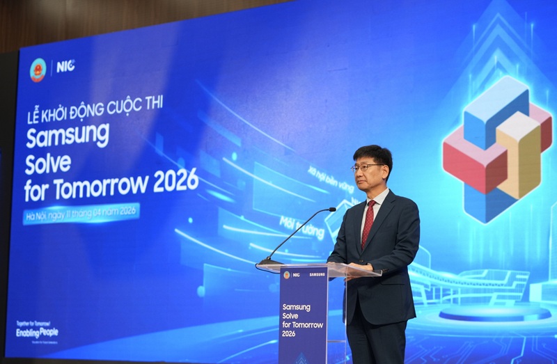 Mr. Na Ki Hong – CEO of Samsung Vietnam, speaking at the event